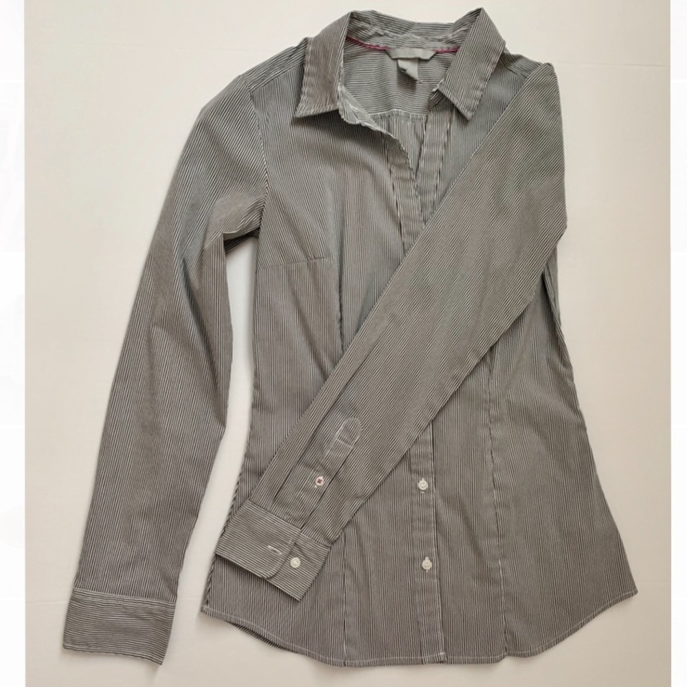H&M Pin Striped Button Up